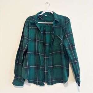 BP Green Plaid Flannel Shirt Sz S